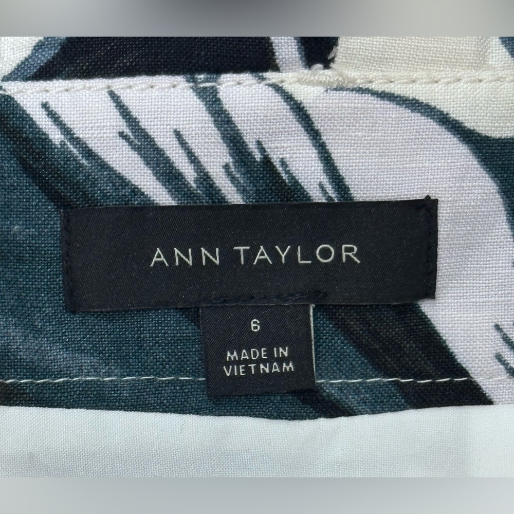 🍃 Ann Taylor Leaves Tie Waist Linen Pencil Skirt - Size 6🍃 - Picture 11 of 15